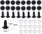 50pcs 12mm Black Solid Plastic Safety Eyes with Washers – DIY Doll, Puppet & Plush Animal Craft Supplies